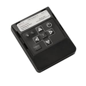 Black iPad wireless switch interface.